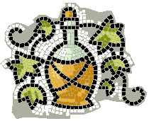 Mosaic wine bottle